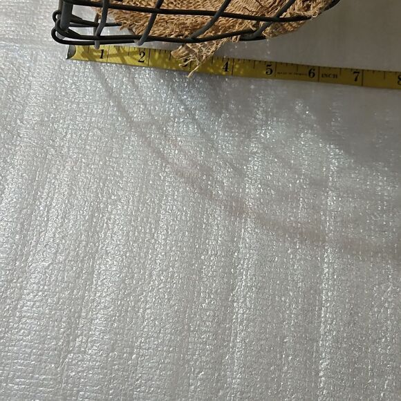 Rustic Vintage Wire Basket Set with Burlap Lining - Picture 6 of 8